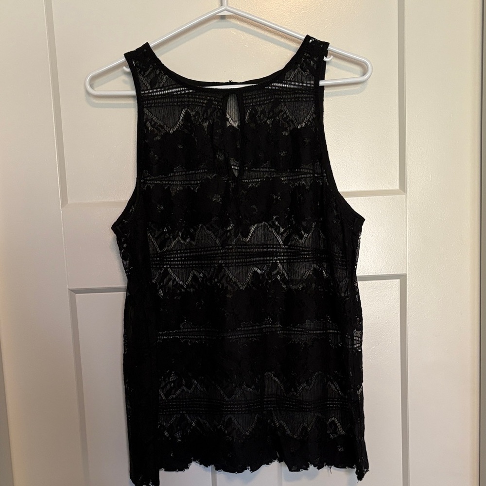 Guess Black Lace Blouse